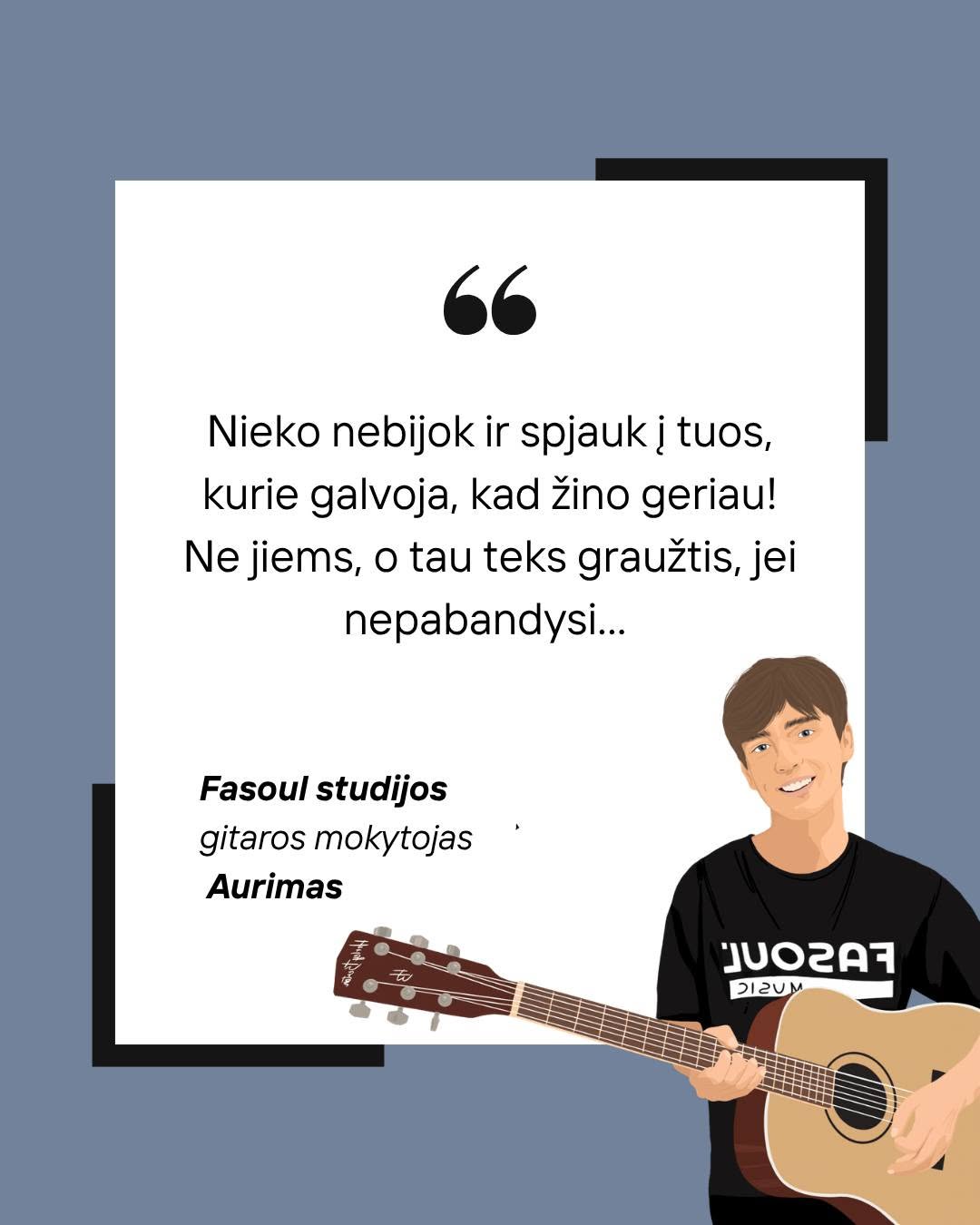 Kartais stabdo ne tai, kad negali...