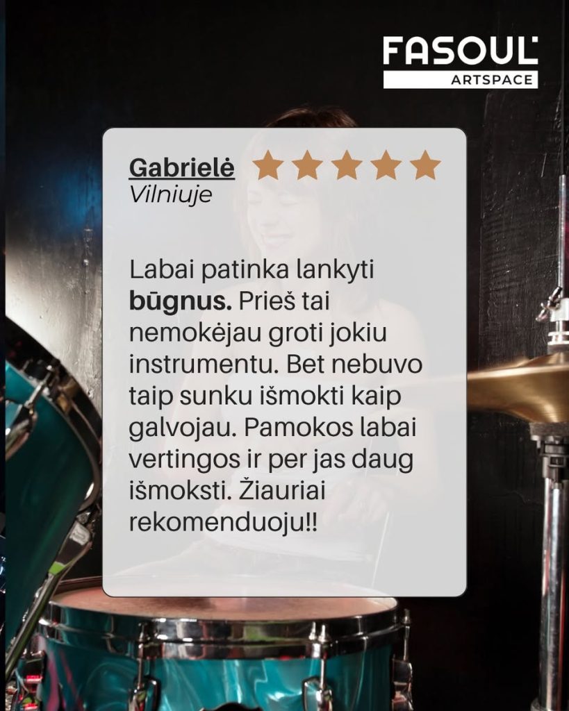 Nemėgstame girtis, bet dažnai pagiria klientai 🤭 Jeigu ir tu ieškai muzikos studijos su draugiška aplinka, junkis prie mūsų.