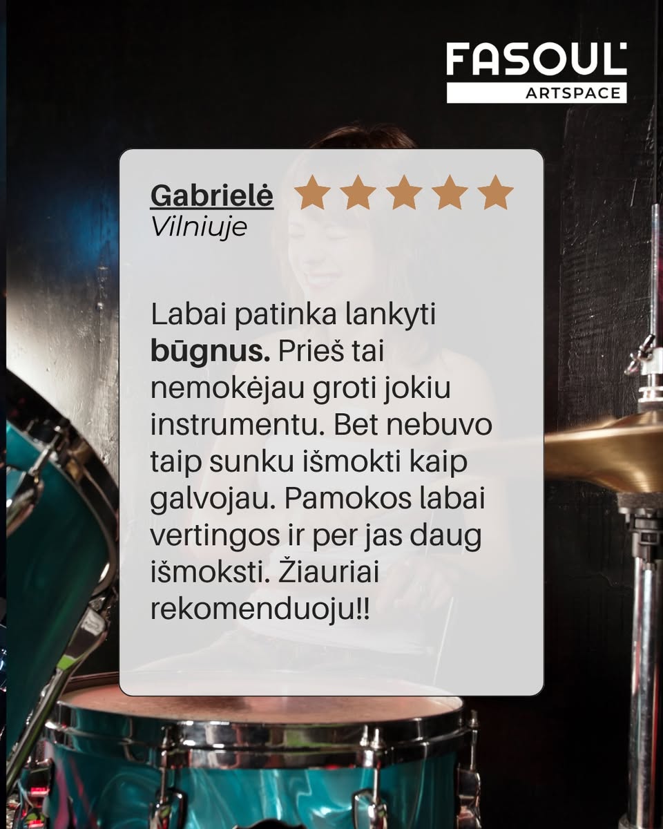 Nemėgstame girtis, bet dažnai pagiria klientai 🤭 Jeigu ir tu ieškai muzikos studijos su draugiška aplinka, junkis prie mūsų.